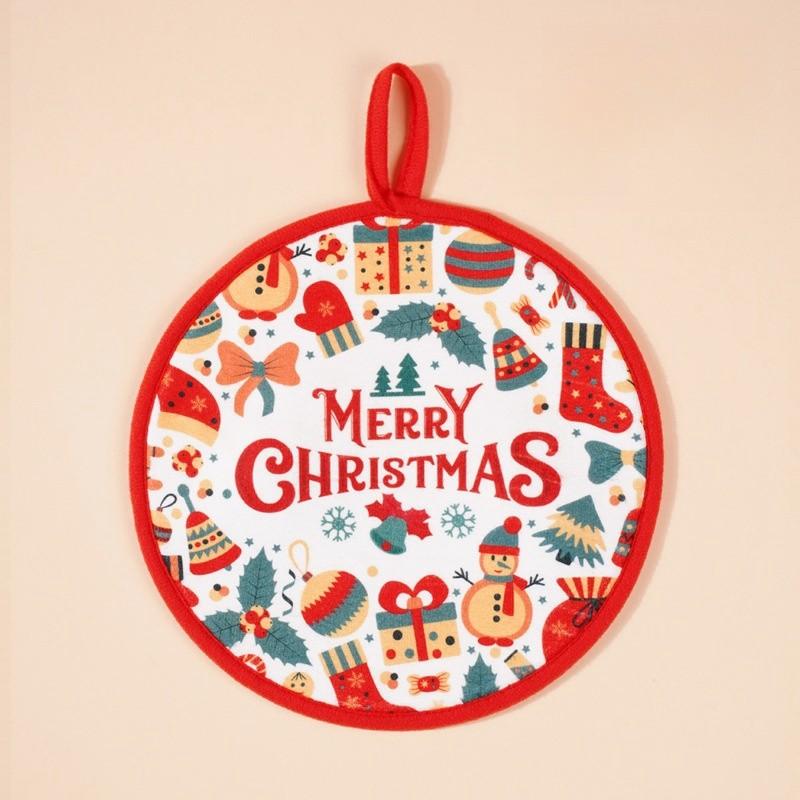 Christmas Hanging Hand Towels Kitchen Hand Towels Holiday Gifts Pendants Accessories Creative Coasters Household Handkerchiefs
