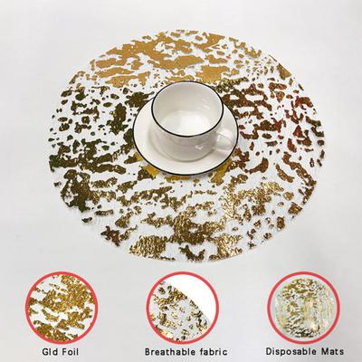 10/20 Stück Tischsets Goldfolie Mesh gepresst Einweg-Tischsets rutschfeste hitzebeständige Küchentischsets Partydekorationen