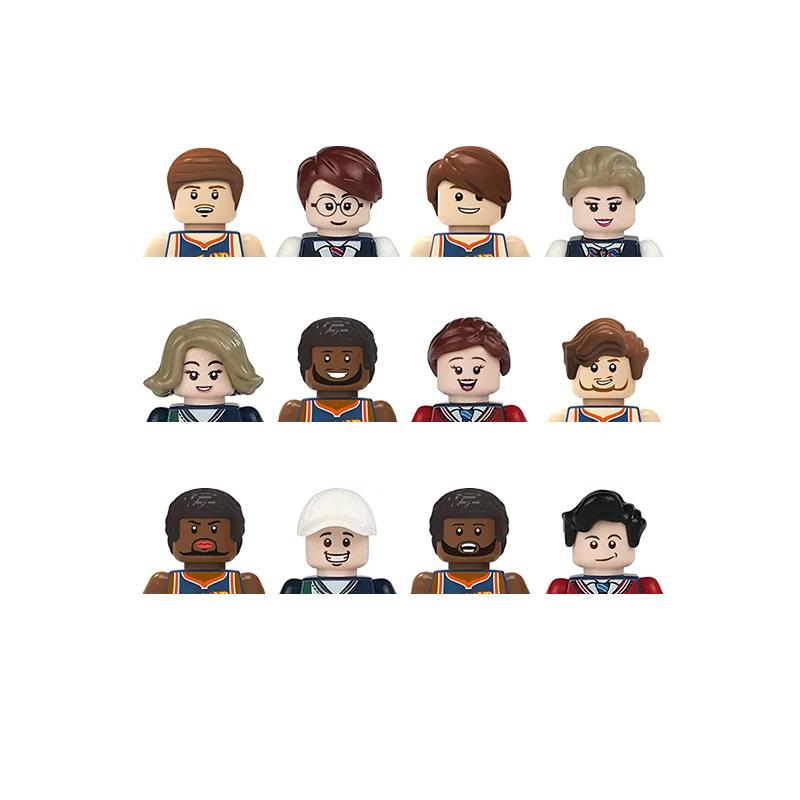 Non-Toxic City Characters Action Figures Building Blocks Policeman Teacher Fireman Occupation Mini Figurine Dolls Bricks Set Children Toys