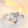 European-American Zircon Open Ring: Elegant, High-End Fashion Jewelry for Women