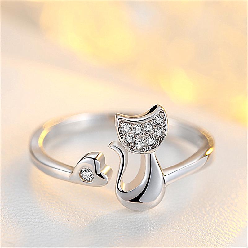 European-American Zircon Open Ring: Elegant, High-End Fashion Jewelry for Women