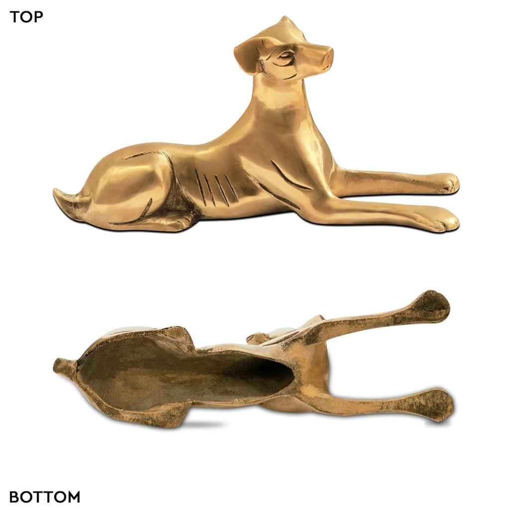 Hundestatue aus Messing | Höhe ca. 11 cm. | Vastu-Idol für Zuhause und Büro | Zonenplatzierung-ESE|