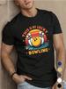 Royal Blue Unisexs Crew Neck Cotton T Shirt This Is My Lucky Bowling Retro Sunset Ball Pins Graphic Sport Short Sleeve Casual Tees