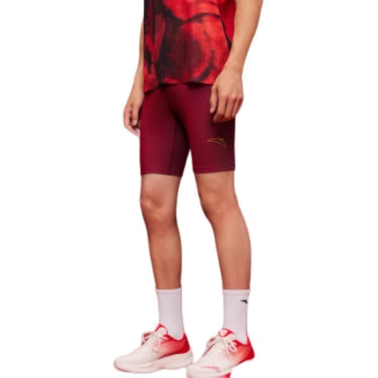 Anta Competition Running Series Tight Pants Spring 2026 Sports Shorts Men shorts Hawthorn-Red 152615302-1
