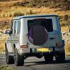 2D Flat 1pc Mechanical Texture Print Car Tire Cover 35.56/38.1/40.64/43.18 Cm, Spare Tire Cover, Essential For Camping Off-Road