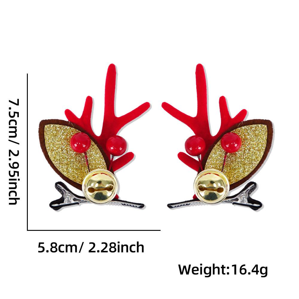 Christmas Hair Stylish Accessories With Cute Plush Antlers And Festive Decorations Women For