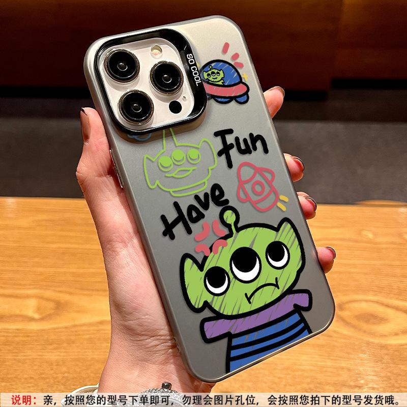 Applicable to Apple 11 mobile phone case cartoon iPhone11promax laser 11pro matte 11 graffiti three-eyed monster