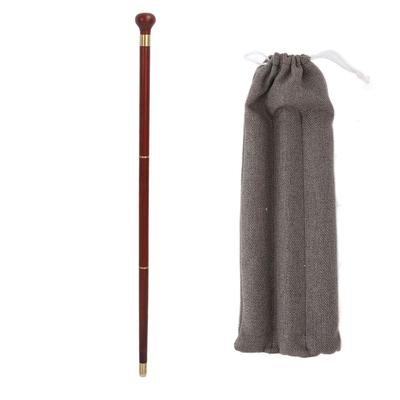 Elderly Rosewood Walking Stick Elegant Ergonomic Detachable Round Grip Walking Cane for