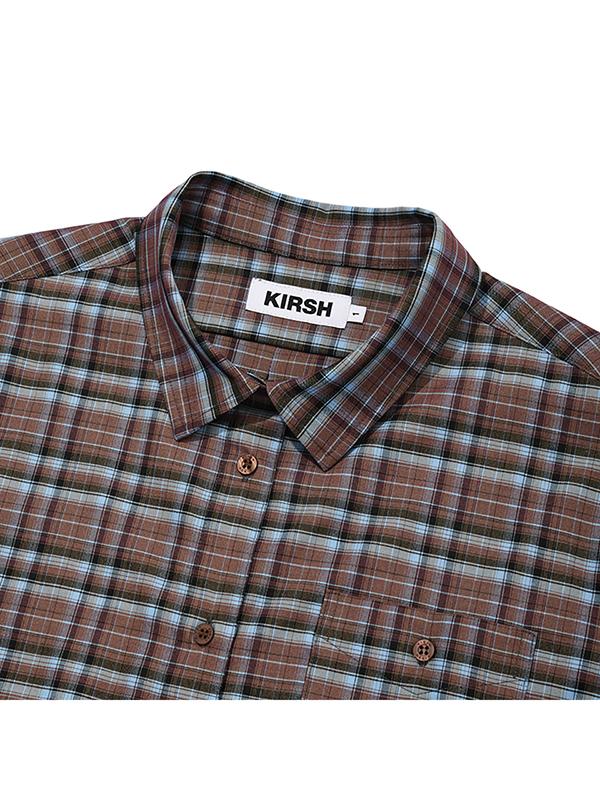 KIRSH Cheek Check Loose Fit Check Shirt [Sky]