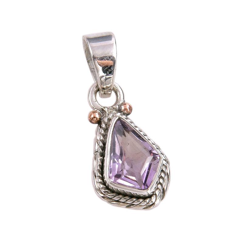 Naturalny Różowy Ametyst Kamień Szlachetny 925 Solidne Srebro Sterlingowe Biżuteria Wisiorek 1" p2h13