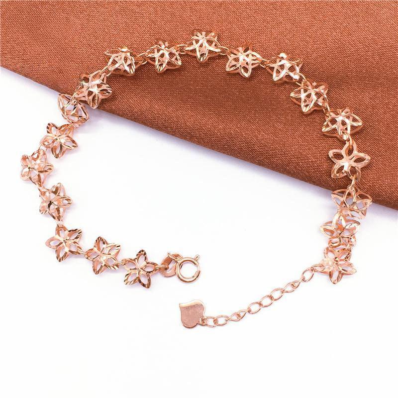 Purple Gold Simple Star Lianxing Bracelet Plated Rose Gold Jewelry Women'S High-End Temperament