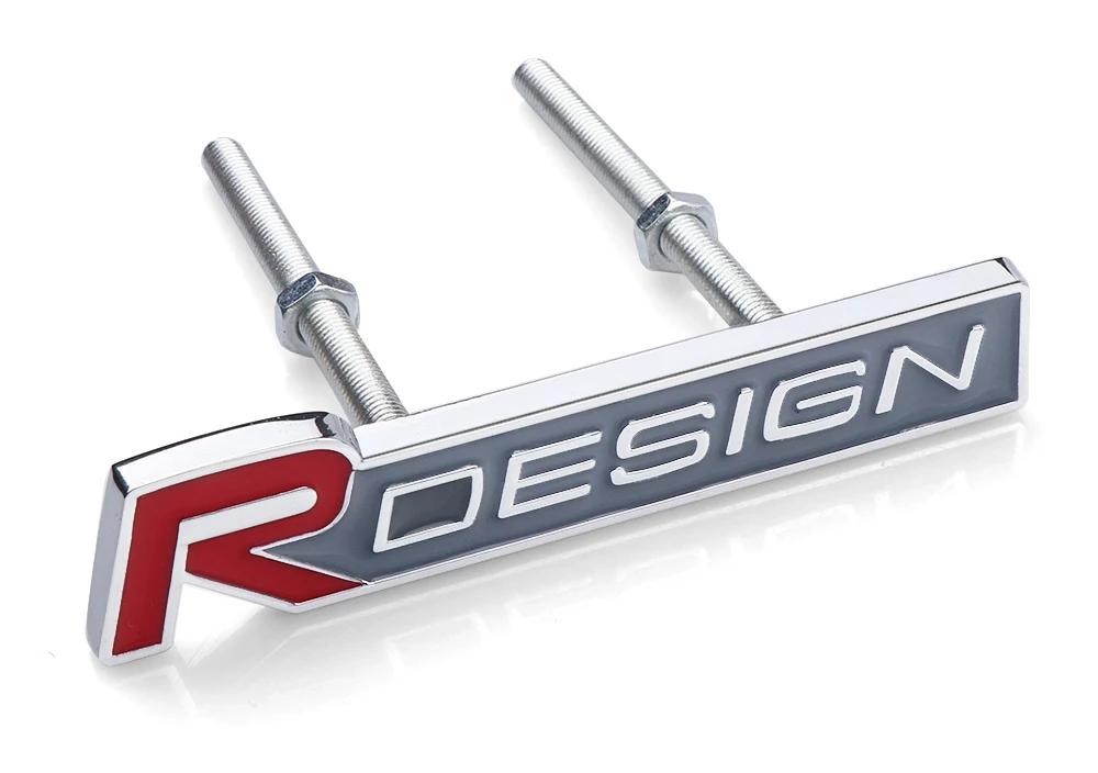 Car 3D Metal RDESIGN Badge Sticker Auto Front Grille Trunk Emblem Decal Accessories For Volvo Rdesign T6 AWD C30 C70 S40 S60 S70