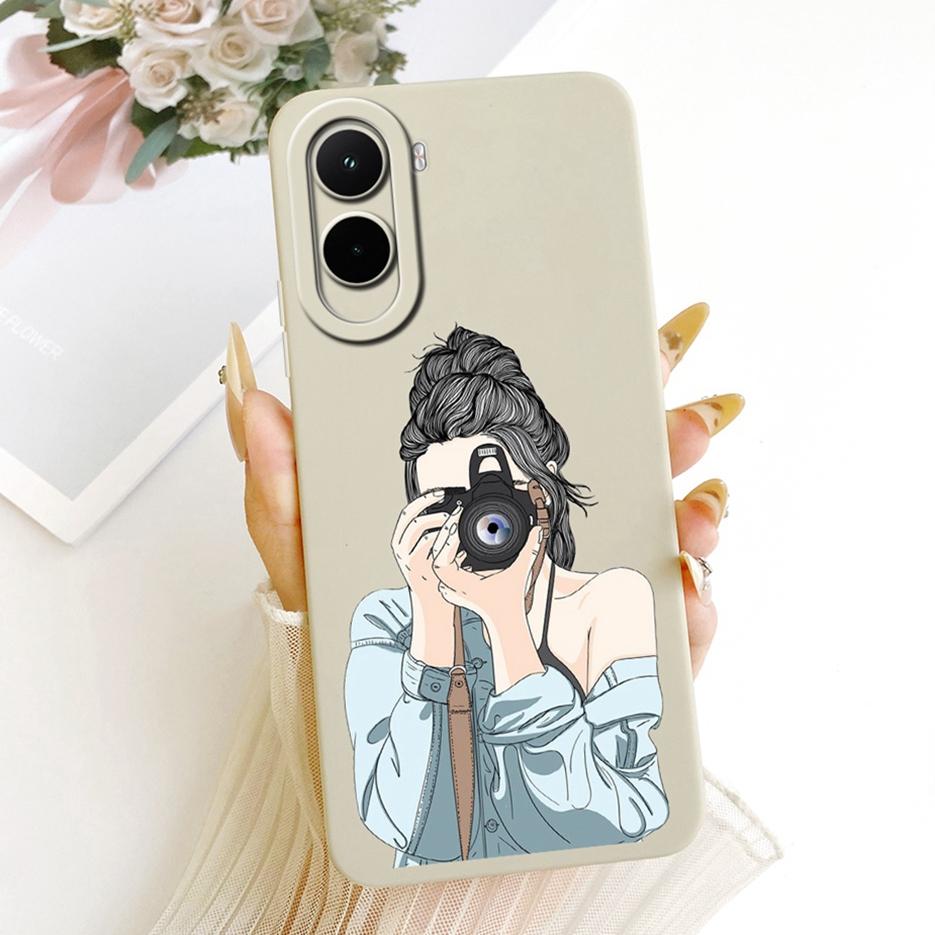 For Xiaomi Poco M7 Plus Case PocoM7 4G Pretty Girl Sunfower Painted Phone Case For Xiaomi Poco M7 Pro PocoM7 Plus 5G Soft Fundas