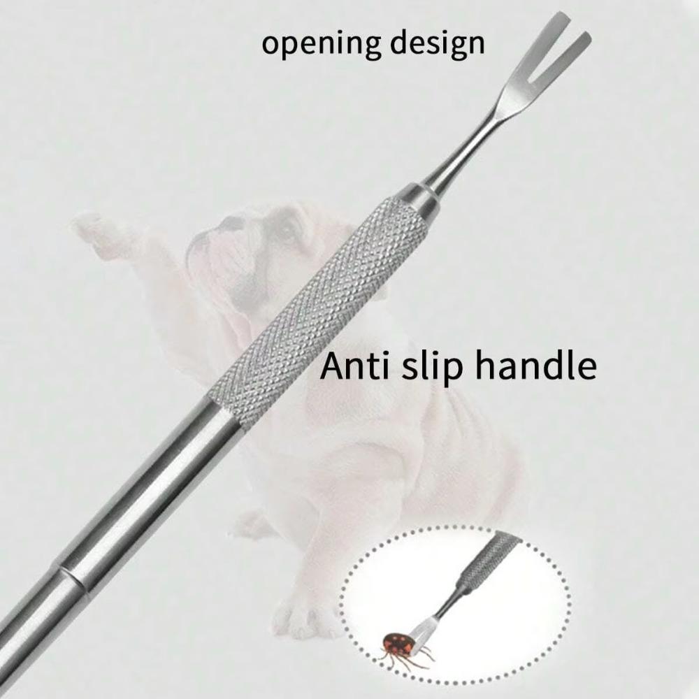 Fork Shape Tick Fork Stainless Steel Dog Care Tool Tick Clipping Tool  Tick Removal