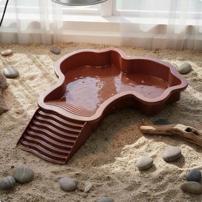 Turtle Bathing Basin AntiSlip Surface Soaking To Clean Reptile Water Bowl with