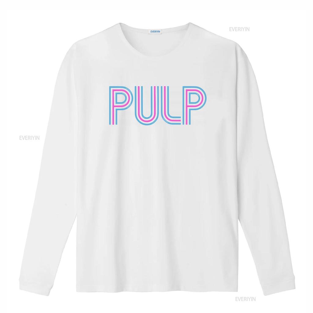 Pulp Intro Logo Official T Shirt for Men Stylish Print vintage Washed Top For Everyday Wear Stretched Soft Versatile streetwear