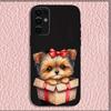 Pet Cute Dog Yorkshire Terrier Phone Case For Samsung S24,S21,S22,S23,S30,Ultra,S20,Plus,Fe,Lite,Note,10,9,5G Black Soft Shell