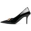 Balenciaga Square Knife Bb 80mm Pumps 'Black Shiny Lambskin' Women's 694712WBD821080