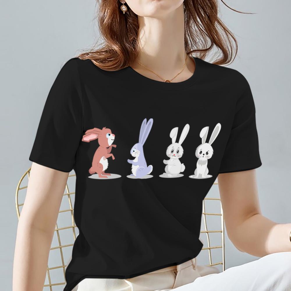 Women's T-shirt Hayao Miyazaki Totoro Pattern Tee Classic Black All-match Animal Printed Series Short Sleeve Tops Ladies Clothes