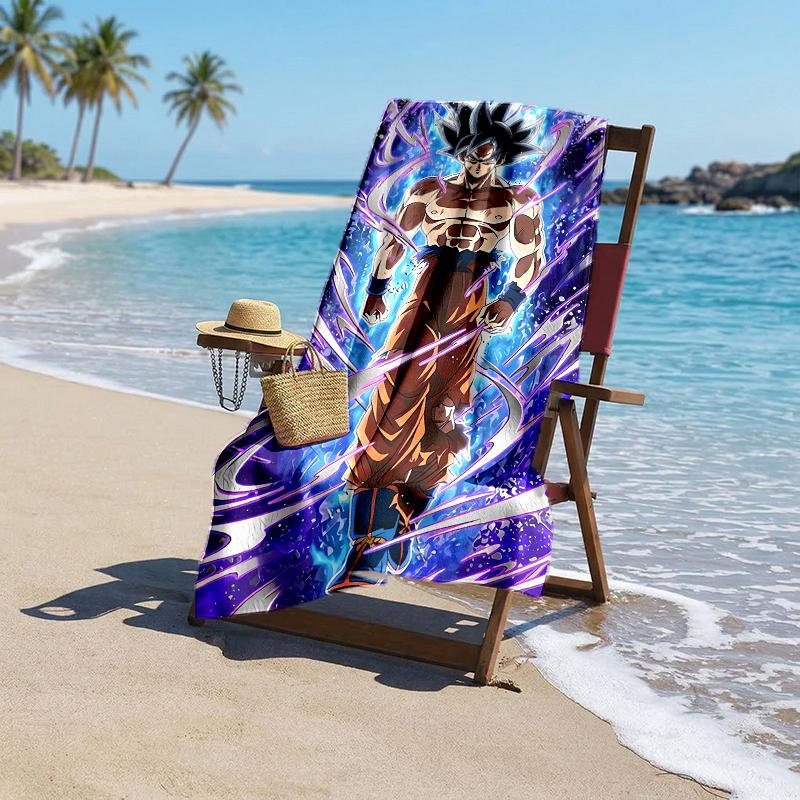 Goku Fashion Beach Towel: Ideal for Summer Adventures Soft, Absorbent and Quick Drying Suitable for Swimming and Bathing