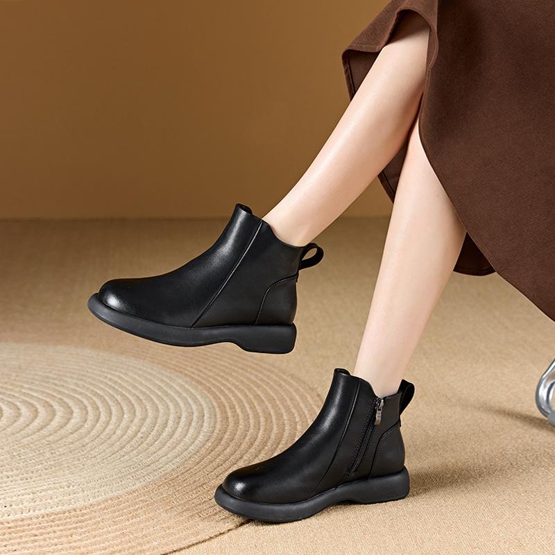 Autumn and winter retro Martin boots girls boots short boots versatile flat heel Chelsea women's shoes boots