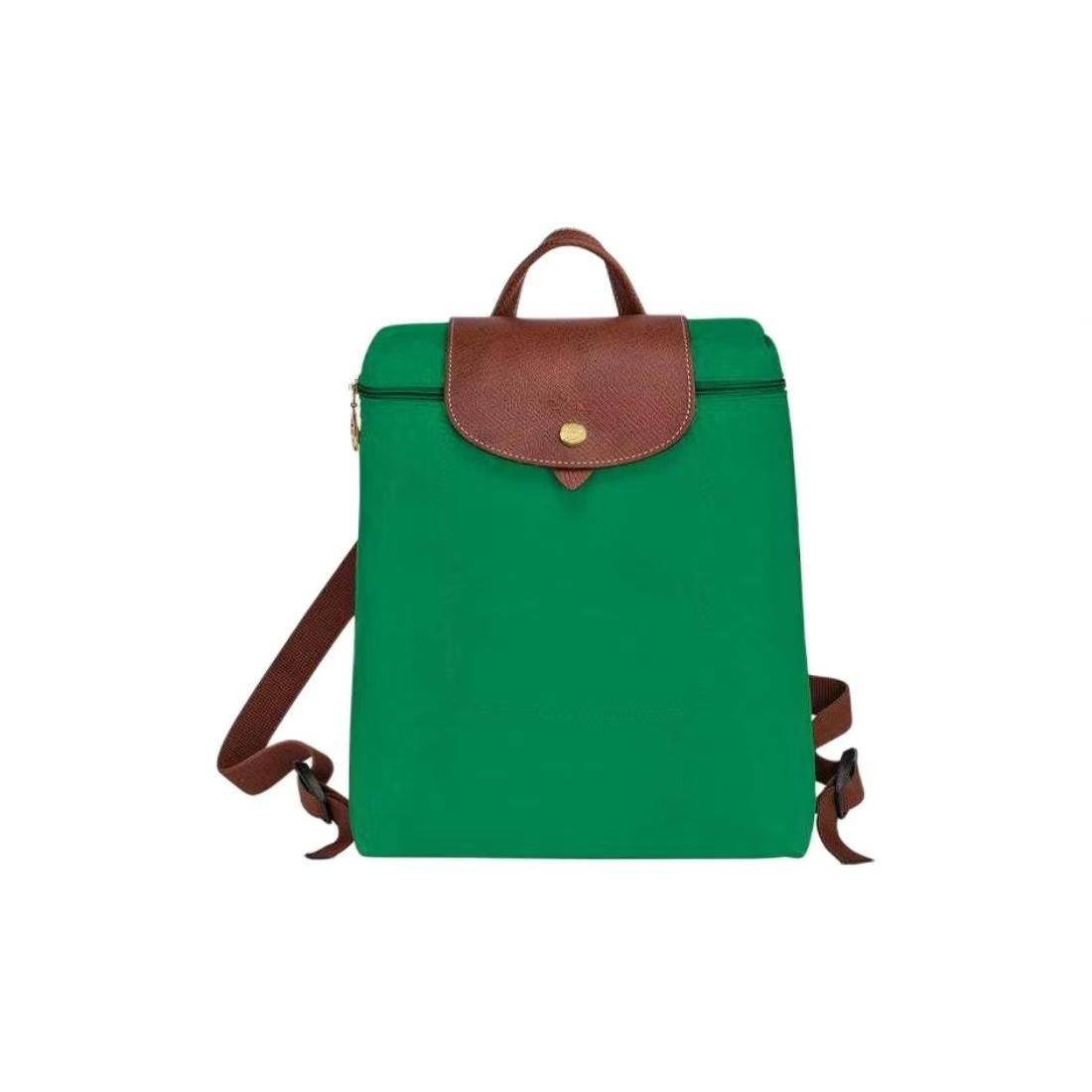 Longchamp Le Pliage Original Backpack Women Backpack Gold Green 1699089P88 Basic Set (Bag)