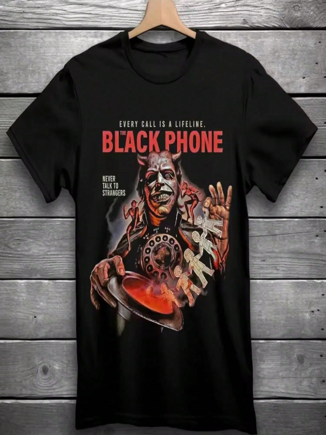 Never Talk To Strangers Horror Movie T-Shirt Black S разноцветный