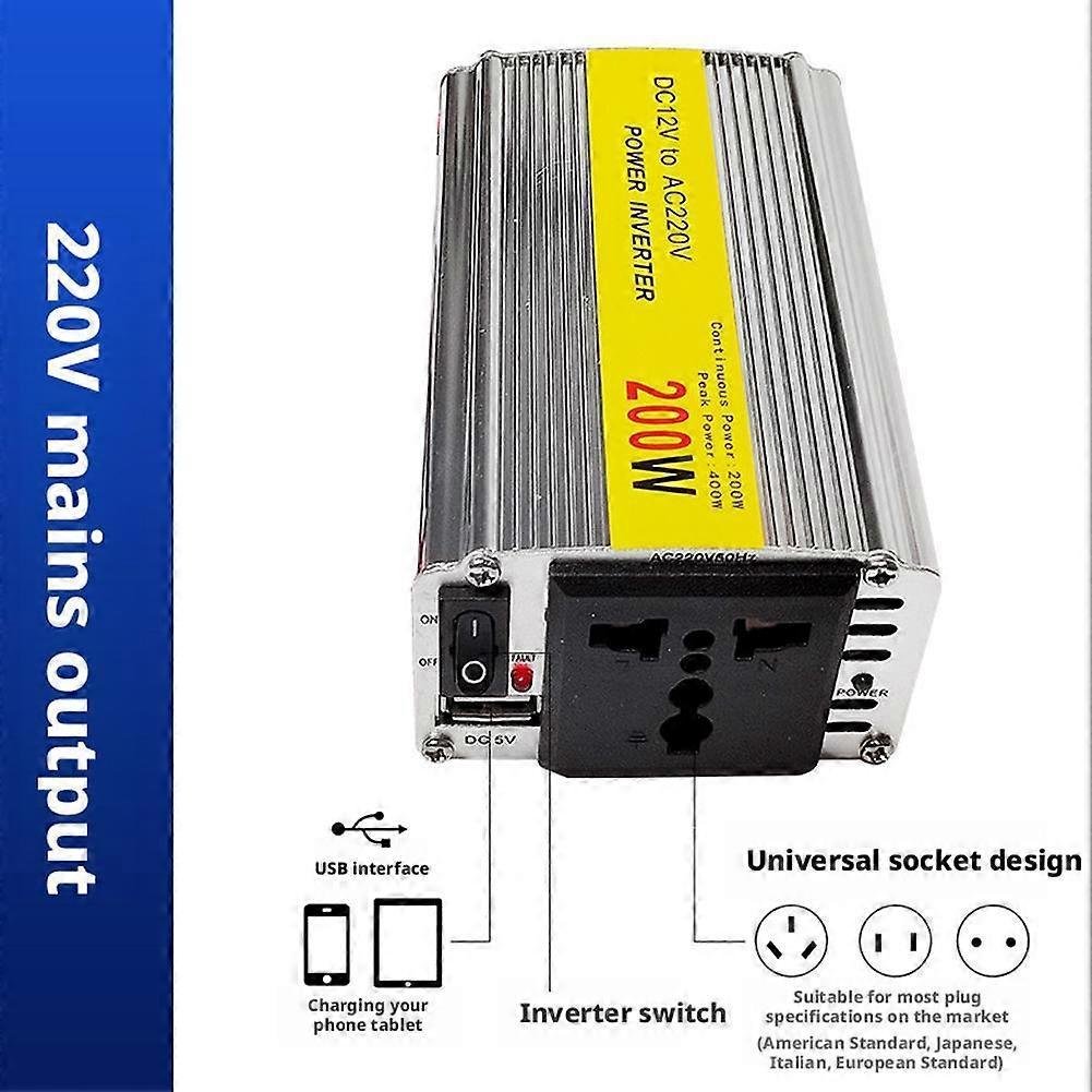 12V DC to 220V AC Car Power Inverter