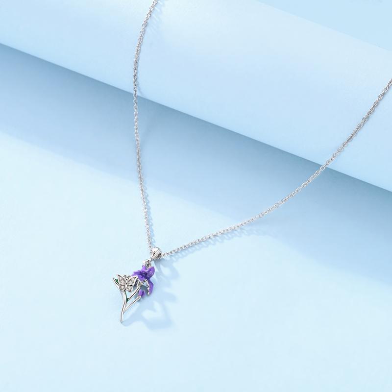 Collana Argento 925 Dreamcatcher Piastra Pittorica Collana Farfalla Adatta Charms Originali Gioielli Raffinati Fai da Te Moda Donna