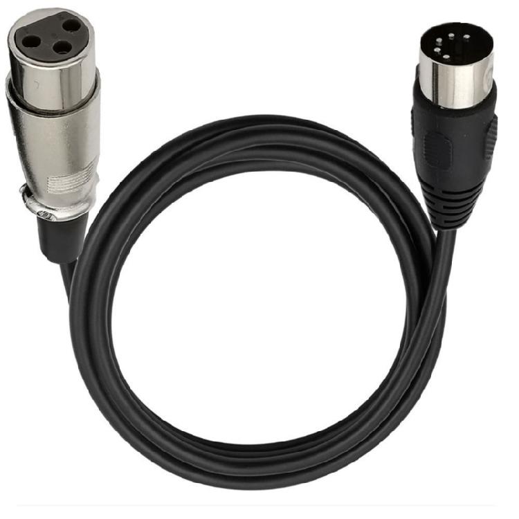 Long Last MIDIto XLRAdapter Cable DIN 5Pin To XLRAudios Cable with Wear Resistant PVC Material for Durability