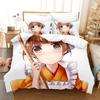 3D Anime Yuragi-sou No Yuuna-san Bedding Set Print With Pillowcase Duvet Cover Soft Single Double Queen Super King Size Bedroom