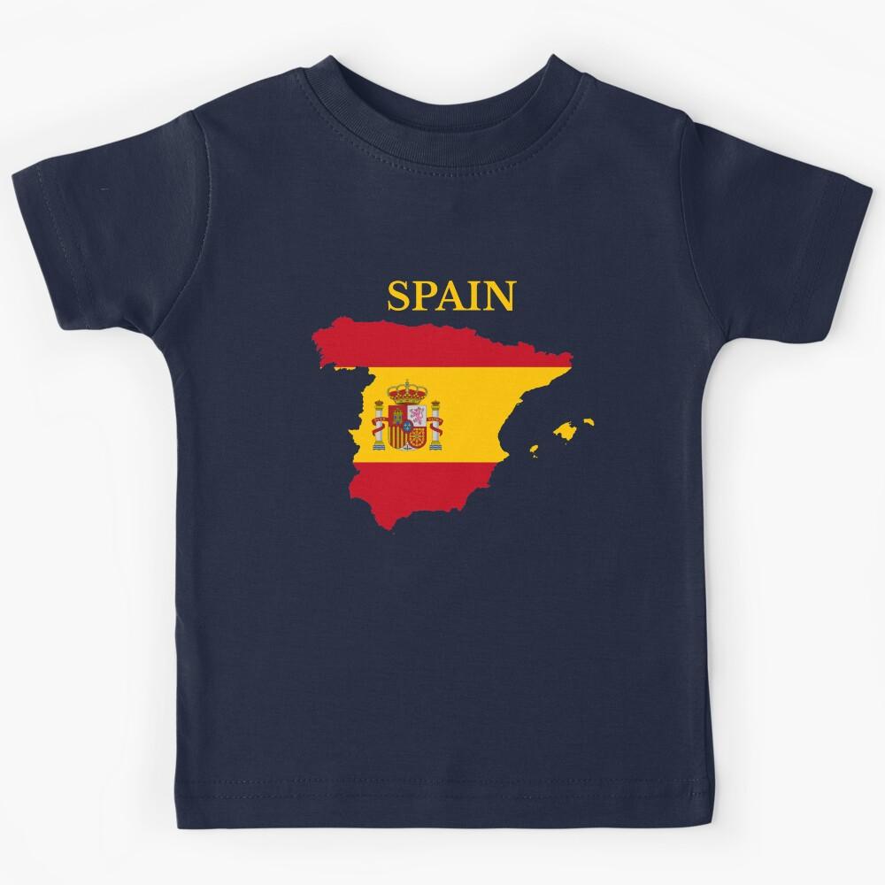 Spain Map Flag Kids T-Shirt 100
