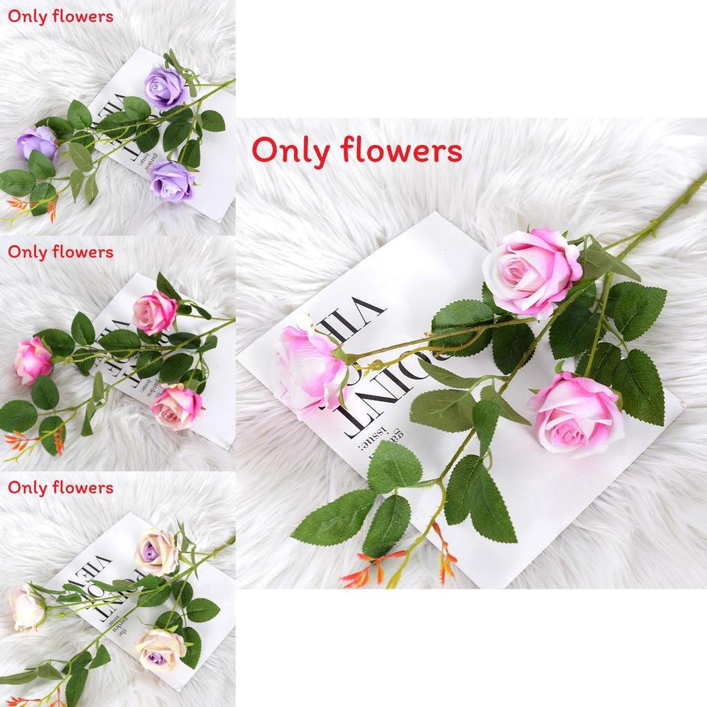 Rose Fake Flower Arrangement With Silk Craft For Bridal Photography And Home Decoration