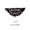 Halloween Mouth Tattoo Scary Clown Face Stickers Creepy Temporary Tattoos Waterproof Party Makeup Costume Props