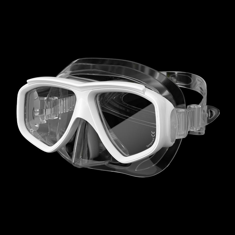 Custom Professional Snorkeling & Diving Goggles  Silicone + PC Material 2 Windows Universal Fit
