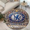 Personlig Rundt Teppe med Chelsea Fotballklubb Trykk, Allsidig Hjemmeinnredningsteppe, for Lekerom, Leilighet, Balkong, Entré, Gang Gave