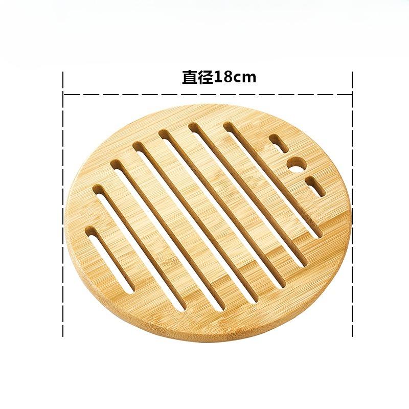 1pc Heat-Resistant Wooden Trivet Mat for Dining Table - Non-Slip, Durable Kitchen & Dining Table Protector with Ergonomic Handle