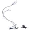 Clip Desk Lamp 10 Gear Adjustable LED Double Head Gooseneck Table Lamp Reading Lamp for Bedroom