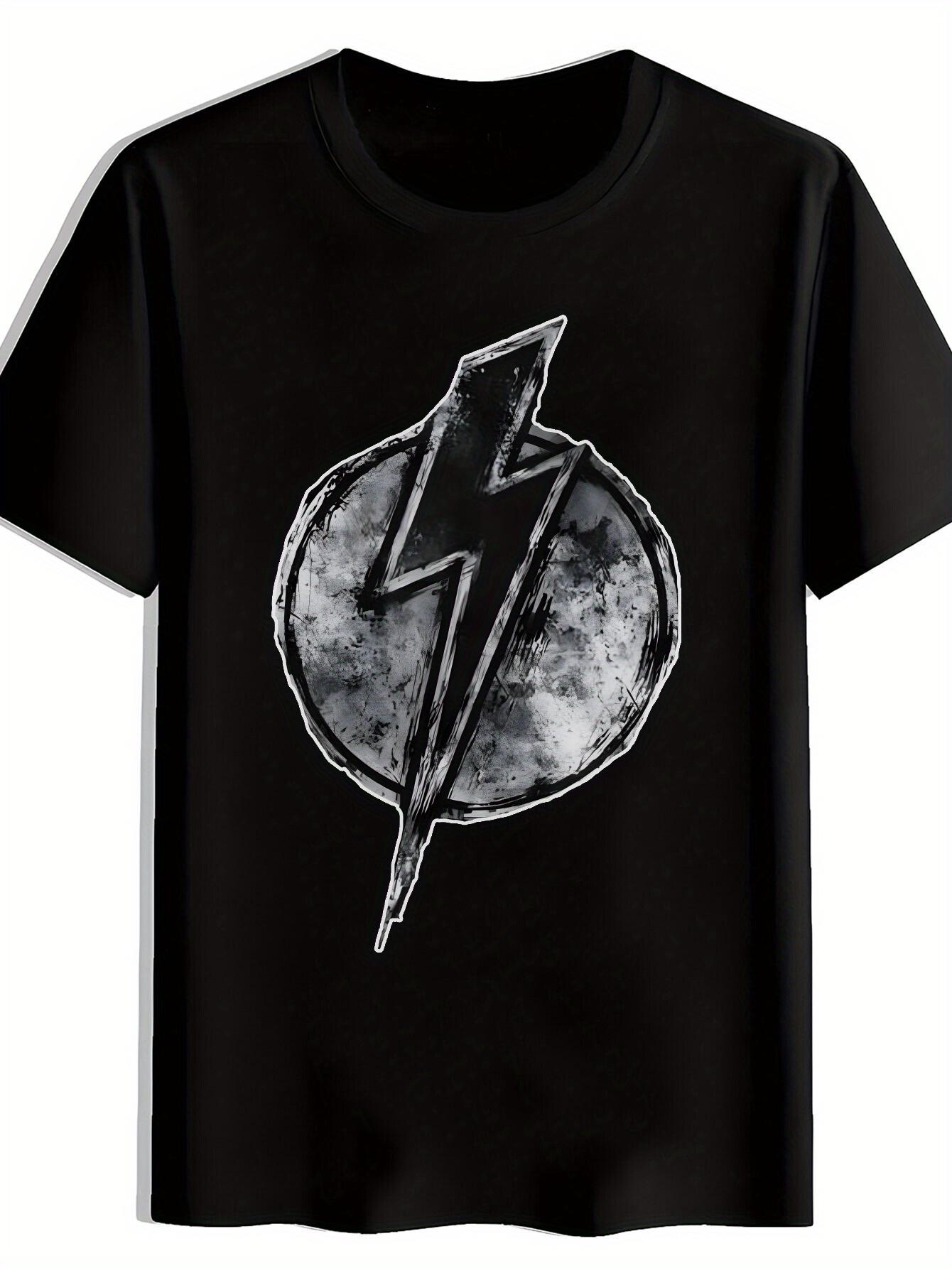 Black T-shirt with Vintage Rock Band Graphic - Stray Cat Design S