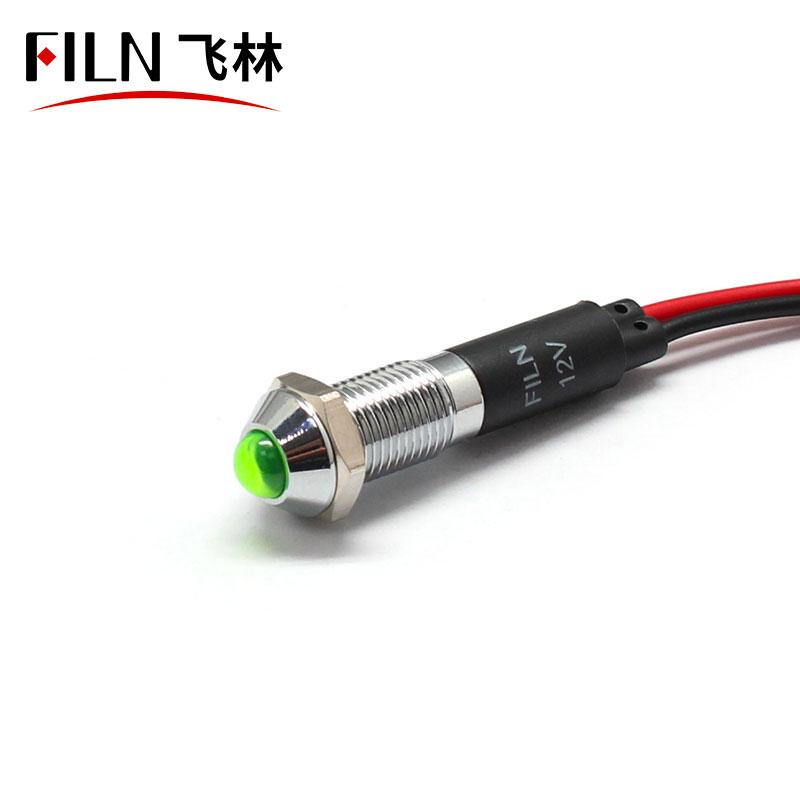 12V LED Signal Lamp Auto and Motorcycle Accessories 8mm METAL INDICATOR LIGHT