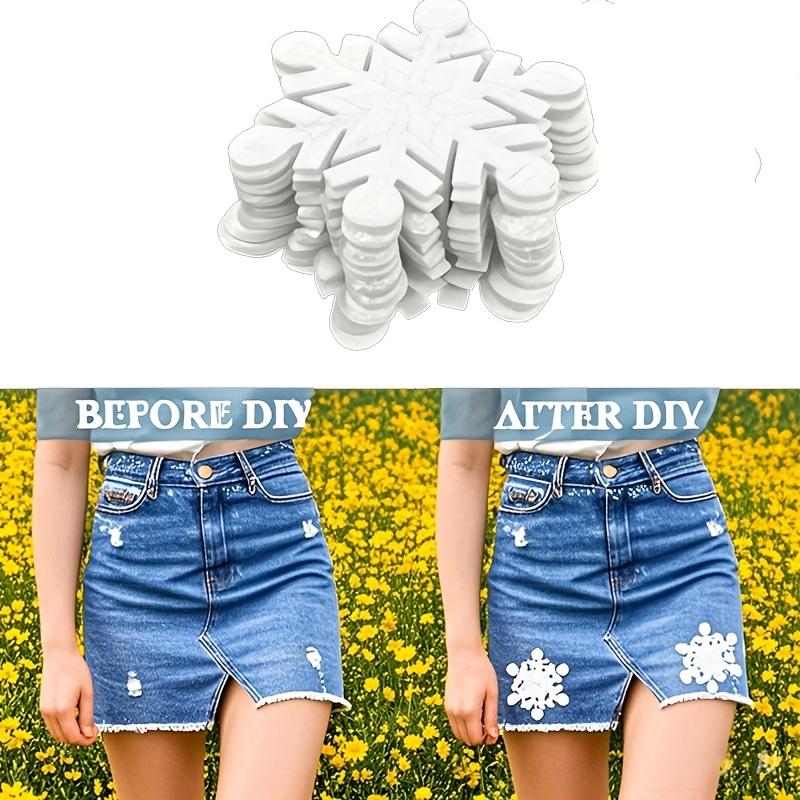 10 ks nažehlovacích nášivek Sněhová vločka - Vyšívané dekorace pro DIY našívací hobby, Vánoční doplňky na oděvy, tašky, klobouky a další