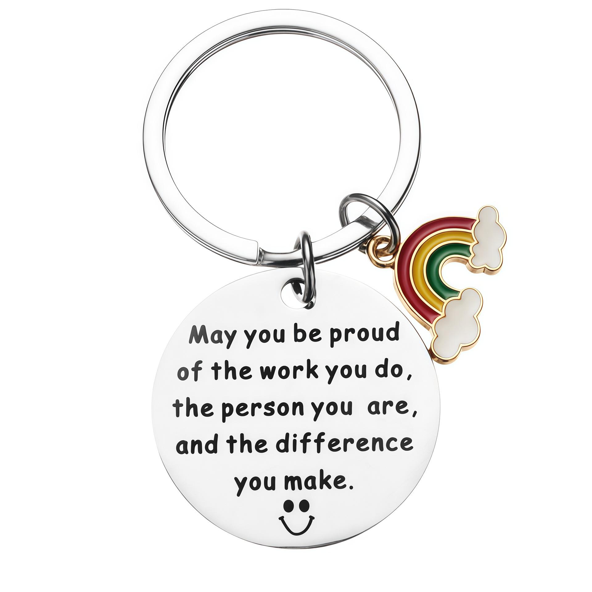 Радужный Вдохновляющий Брелок из Нержавеющей Стали -  Воспоминания позади тебя