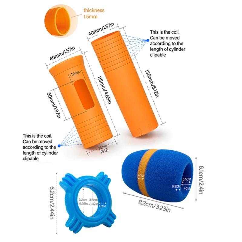 Silicone Cover Microphone Sleeve with Sponge WindShield Reduces Noise and Protects from Moisture Dust Clearly Sound
