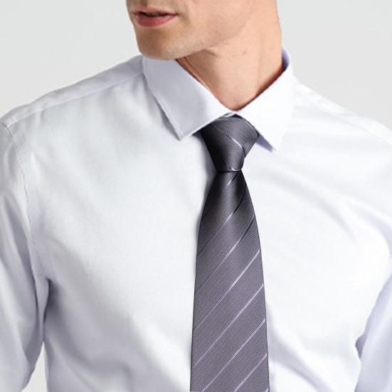 Men Tie Business Tie Work Formal Occasion Stripe Silky Smooth Anti-wrinkle Adjustable Lightweight Clothes Matching Party Wedding Necktie