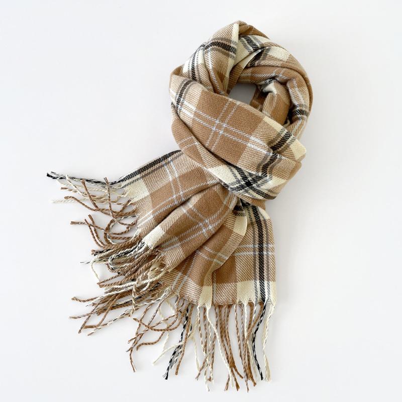 

Plaid scarf high-end imitation cashmere scarf female autumn and winter tide warm student couple scarf shawl 180*55cm