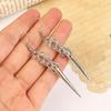 Punk Style Spike Earrings For Women Gothic Cone Pendant Grunge Piercing Dangle Jewelry Gift