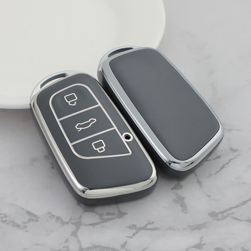 

ТПУ Чехол для ключа с серебристой окантовкой для 2022 Chery Little Ant New Energy Tiggo E/EQ1