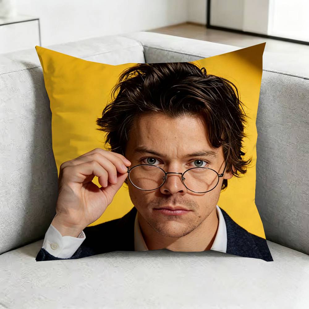 Harry Styles Harry House Pillow Case Square DoubleSided Sofa Cushion Cover Bedroom Bedside Pillow Gift
