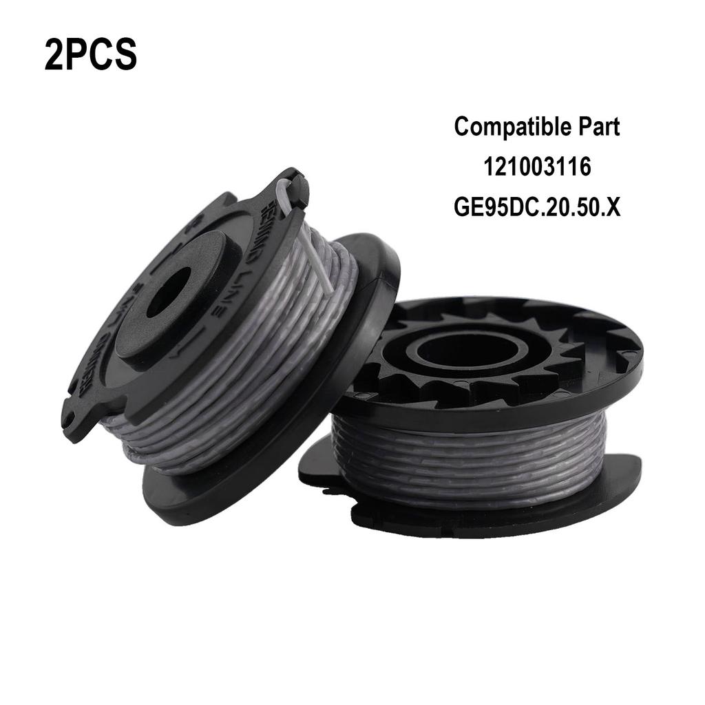 Replacement Pack of Two Spools for 24 Volt Cordless Trimmer CLGT2425H Including 1 5mm x 6m Nylon Line for Use with Garden Tools