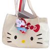 Large Capacity Hello Kitty Canvas Tote & Crossbody Bag - Cute Student & Commuter Handbag